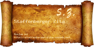 Staffenberger Zita névjegykártya